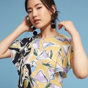 Anthropologie 5 on 7 Lille Ruffled Blouse Size XS